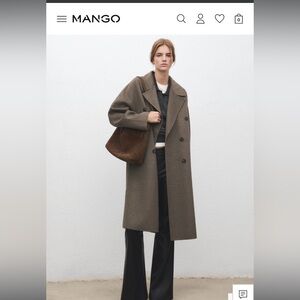 Mango Handmade Oversized Wool Coat